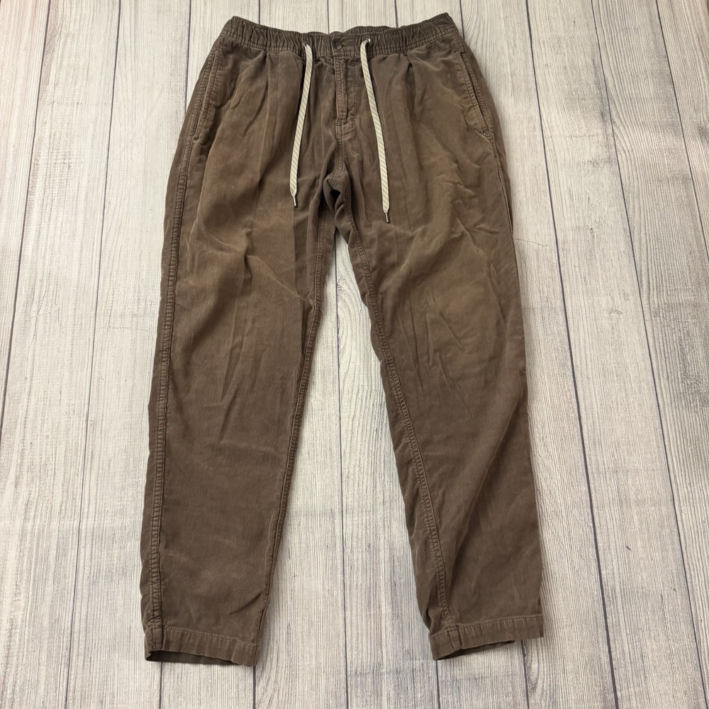 Vuori Corduroy Drawstring Jogger Pants Brown Relaxed Casual Men's Size M V440